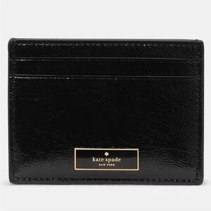 Kate Spade Bridget Crinkle Patent Small Slim Card Holder NWT